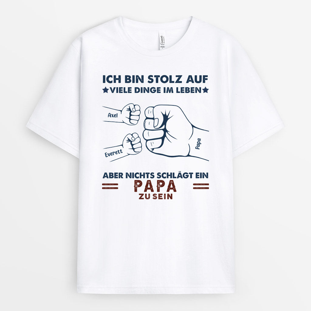 Fauststoß Papa Opa Und Kinder - Personalisierte Geschenke | T-Shirt für Opa/Papa