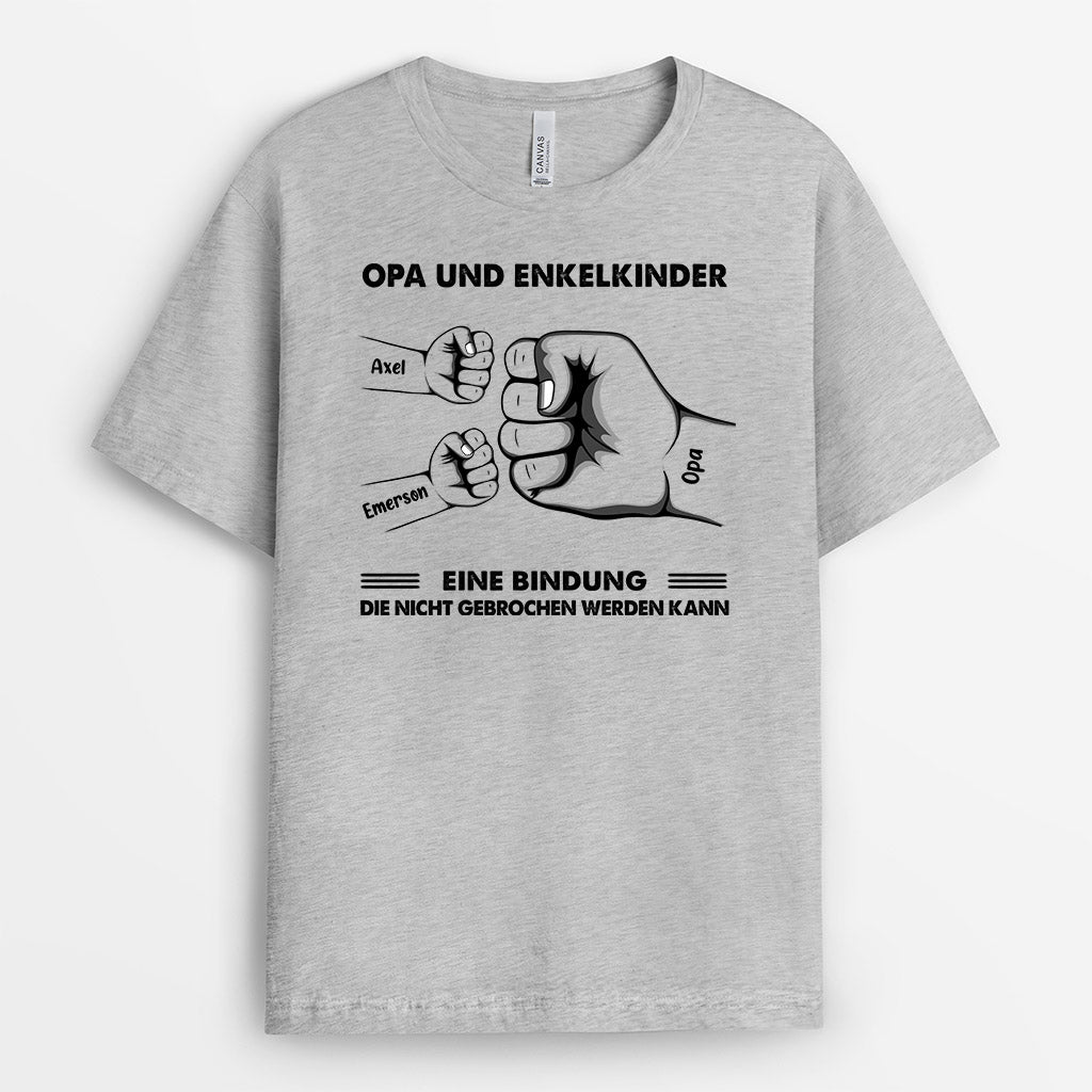 Fauststoss Papa Opa Und Kinder - Personalisierte Geschenke | T-Shirt für Opa/Papa