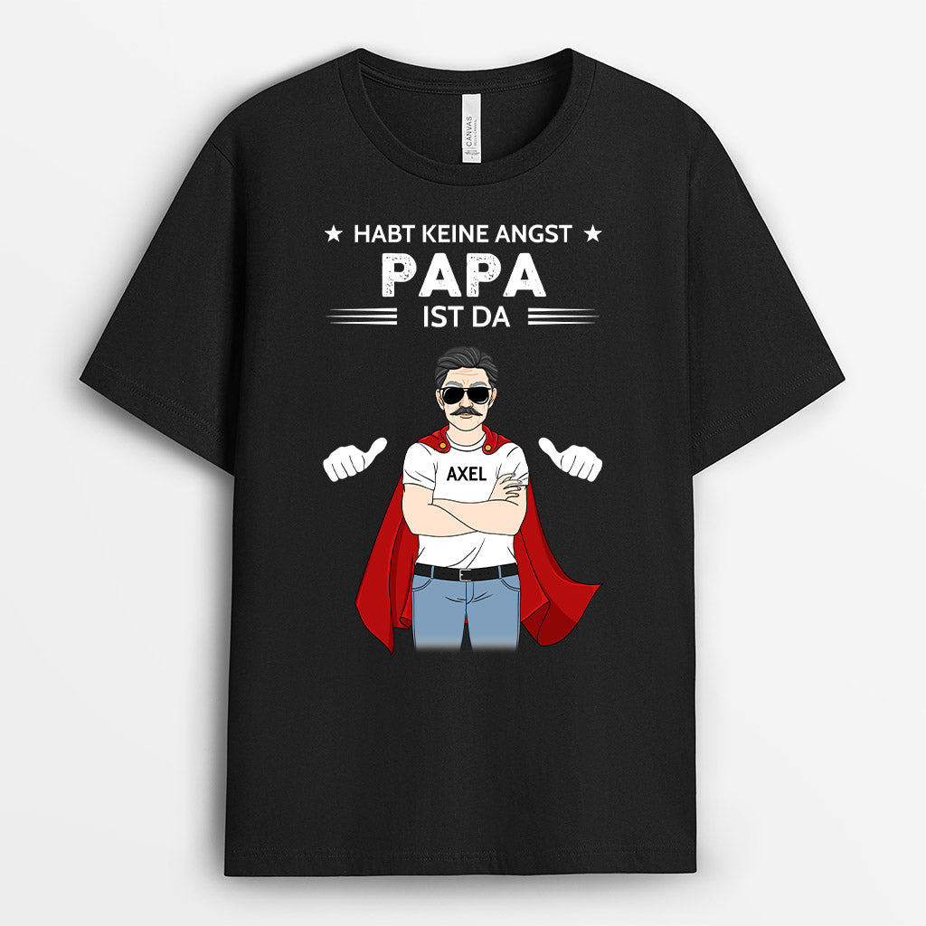 Opa Papa Ist Da - Personalisierte Geschenke | T-Shirt für Opa/Papa