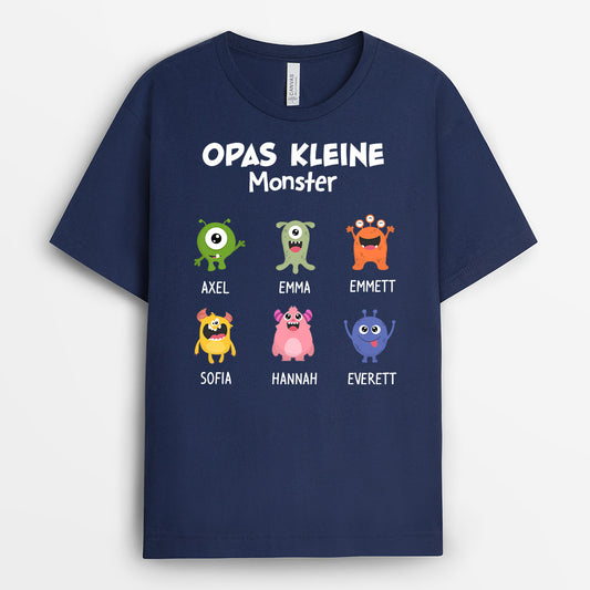 0308A268BGE1 personalisierte T Shirt geschenke monster opa papa kinder