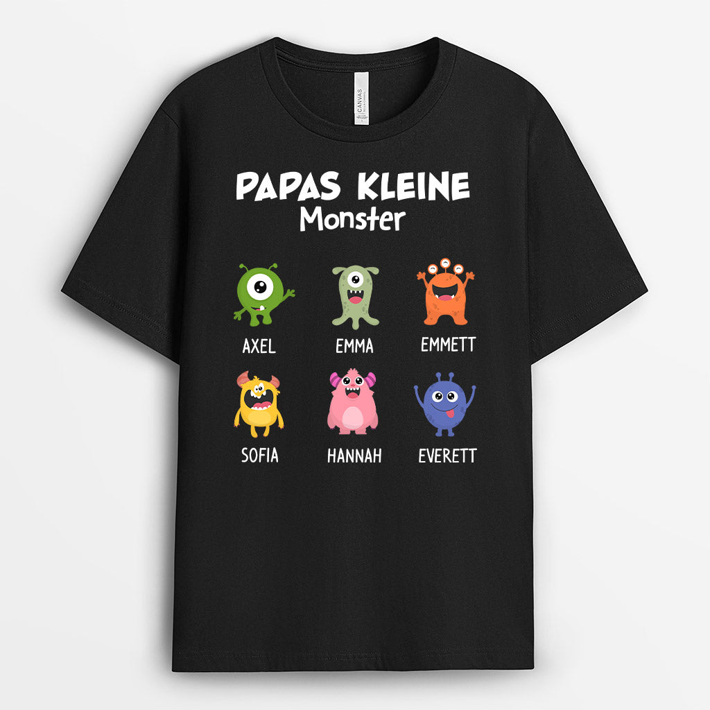 0308A268BGE2 individuelle T Shirt aufmerksamkeiten monster opa papa kinder
