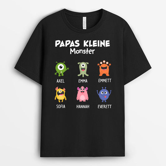 0308A268BGE2 individuelle T Shirt aufmerksamkeiten monster opa papa kinder