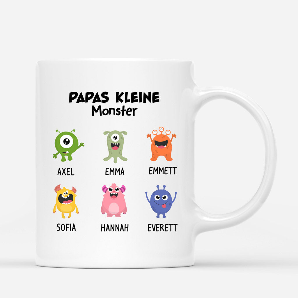 Papas Opas Kleine Monster - Personalisierte Geschenke | Tasse für Opa/Papa