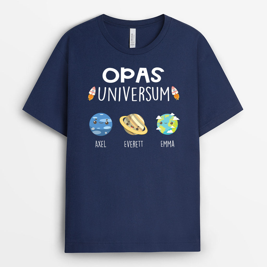 0311A140BGE2 individuelle T Shirt aufmerksamkeiten universum opa papa kinder