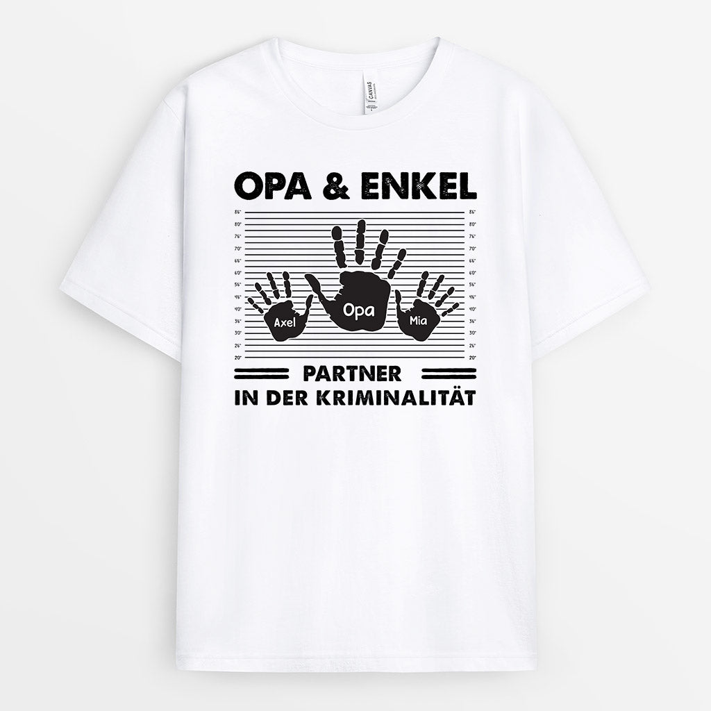 0313A140BGE2 individuelle T Shirt aufmerksamkeiten hand opa papa kinder