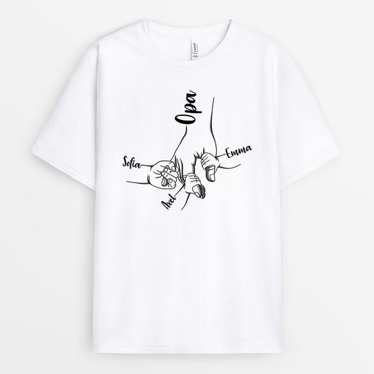 0321A908BGE2 personalisierte T Shirt aufmerksamkeiten hand opa papa kinder