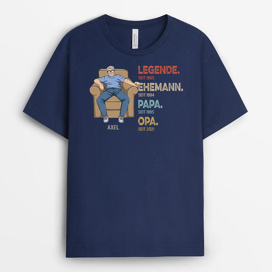 0331A940BGE2 individuelle T Shirt aufmerksamkeiten opa opa papa legende