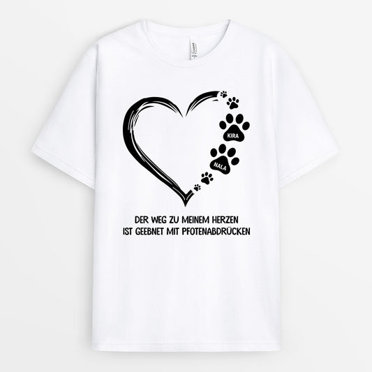 0362AGE1 personalisierte T Shirt geschenke herz hundeliebhaber katzenliebhaber