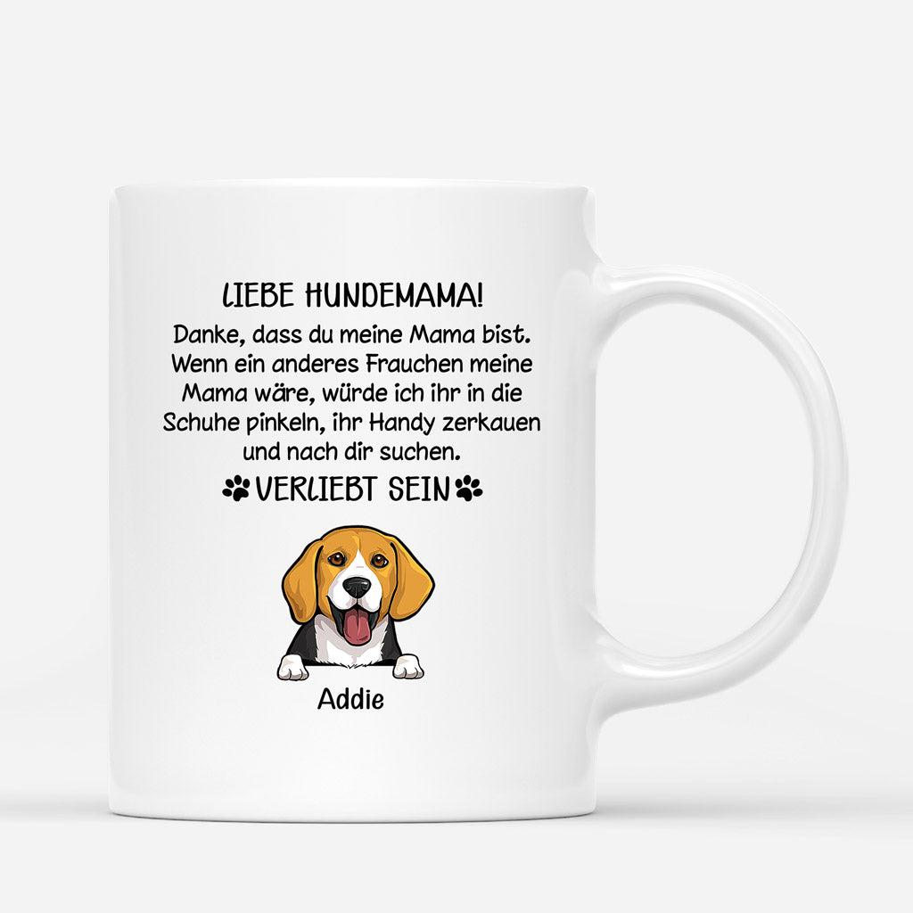 Liebe Hundemama - Personalisierte Geschenke | Tasse für Hundeliebhaber