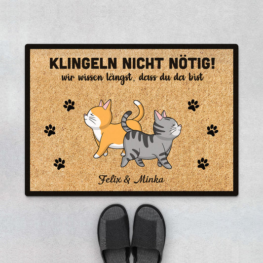 0409D268DGE1 personalisierte fussmatten geschenke katzen katzenliebhaber
