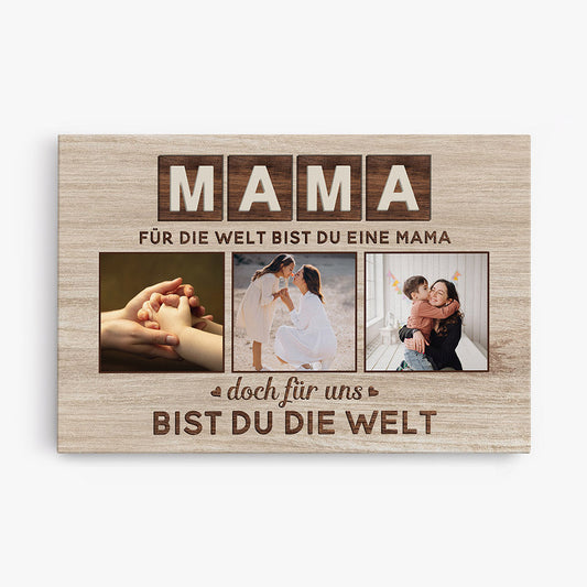 0434CGE1 Personalisierte Geschenke Leinwand Foto Papa Mama