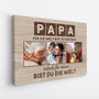 0434CGE2 Personalisierte Geschenke Leinwand Foto Papa Mama