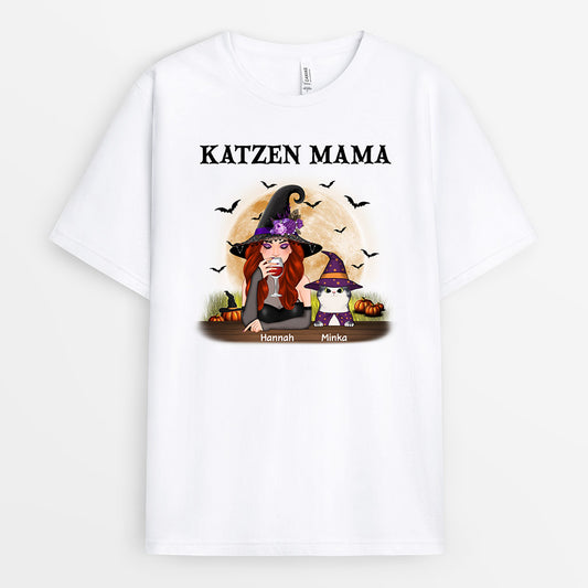 0436A280DGE1 Personalisiertes Geschenke T Shirt Katzen Mama Halloween_fa38f32e 159b 4894 be36 867c2ec502cf