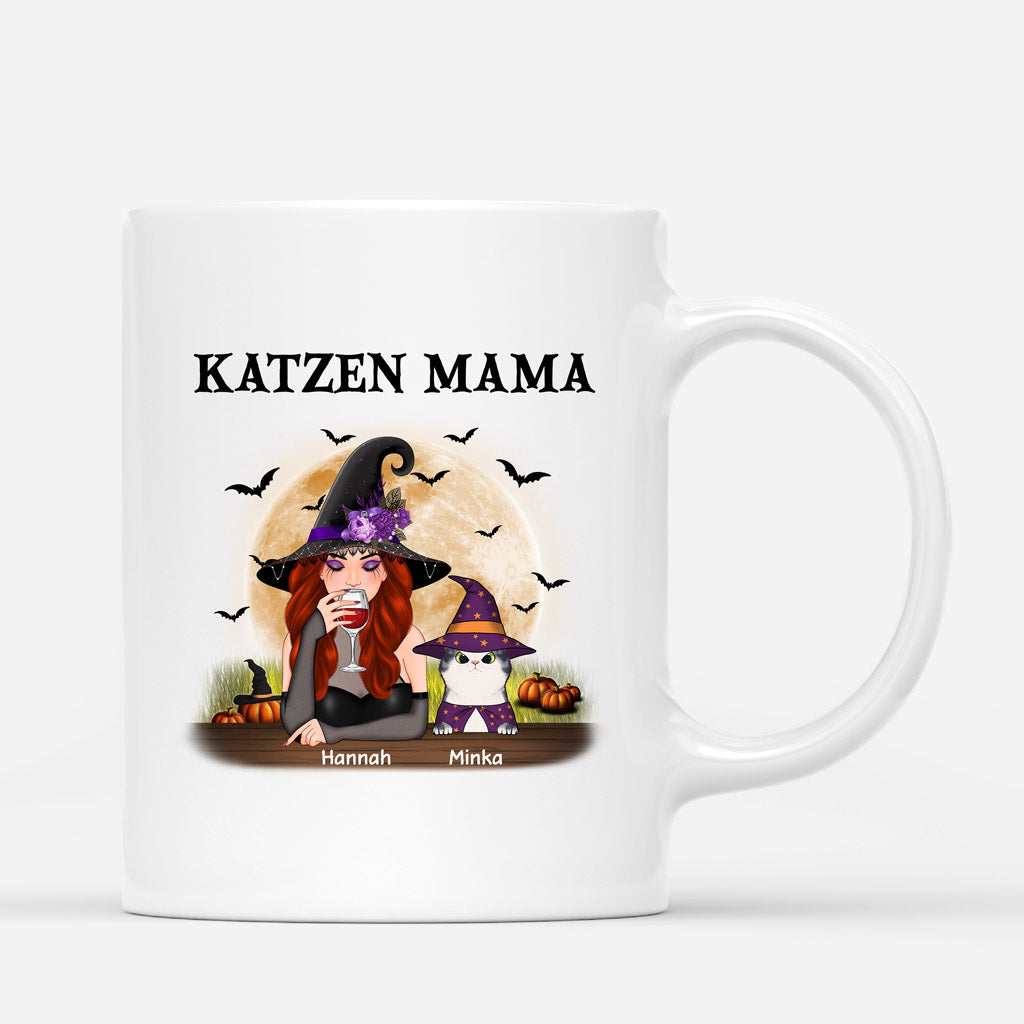 Katzen Mama - Personalisierte Geschenke | Tasse für Halloween