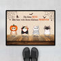 0447D540DGE1 Personalisiertes Geschenke Fussmatte Katzen Katzenliebhaber Halloween