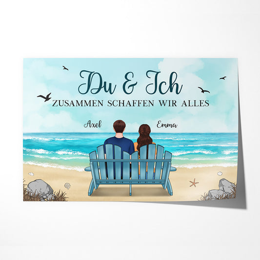 0482S535GGE1 Personalisierte Geschenke Poster Menschen Paare Strand