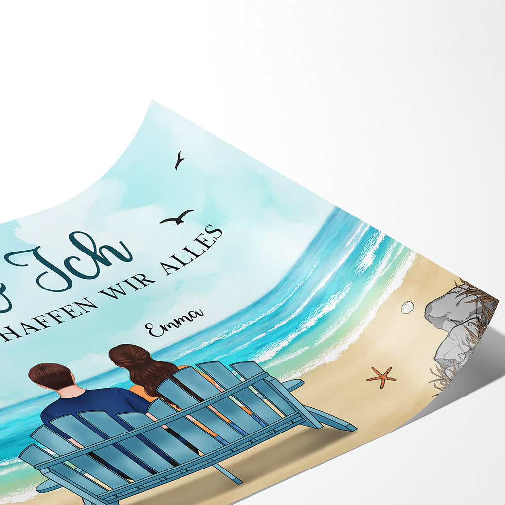 0482S535GGE2 Individuelle Aufmerksamkeiten Poster Menschen Paare Strand