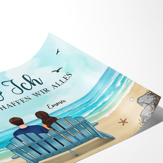 0482S535GGE2 Individuelle Aufmerksamkeiten Poster Menschen Paare Strand