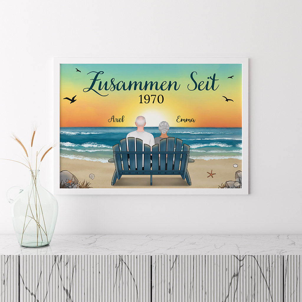 0489S595GGE3 Personliche Gaben Poster Menschen Paare Strand