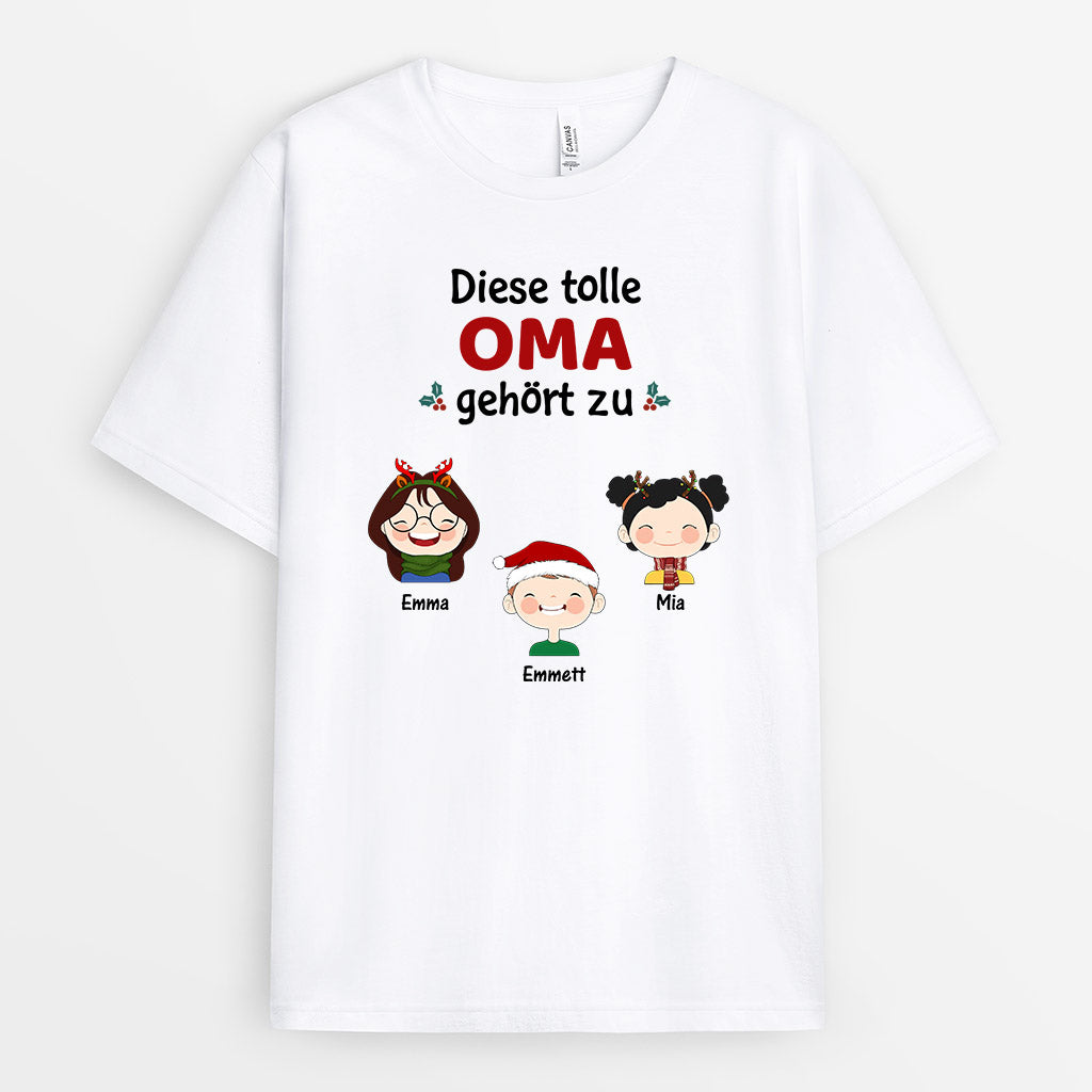 Diese Tolle Oma Gehört Zu... - Personalisierte Geschenke | T-Shirt für Mama/Oma
