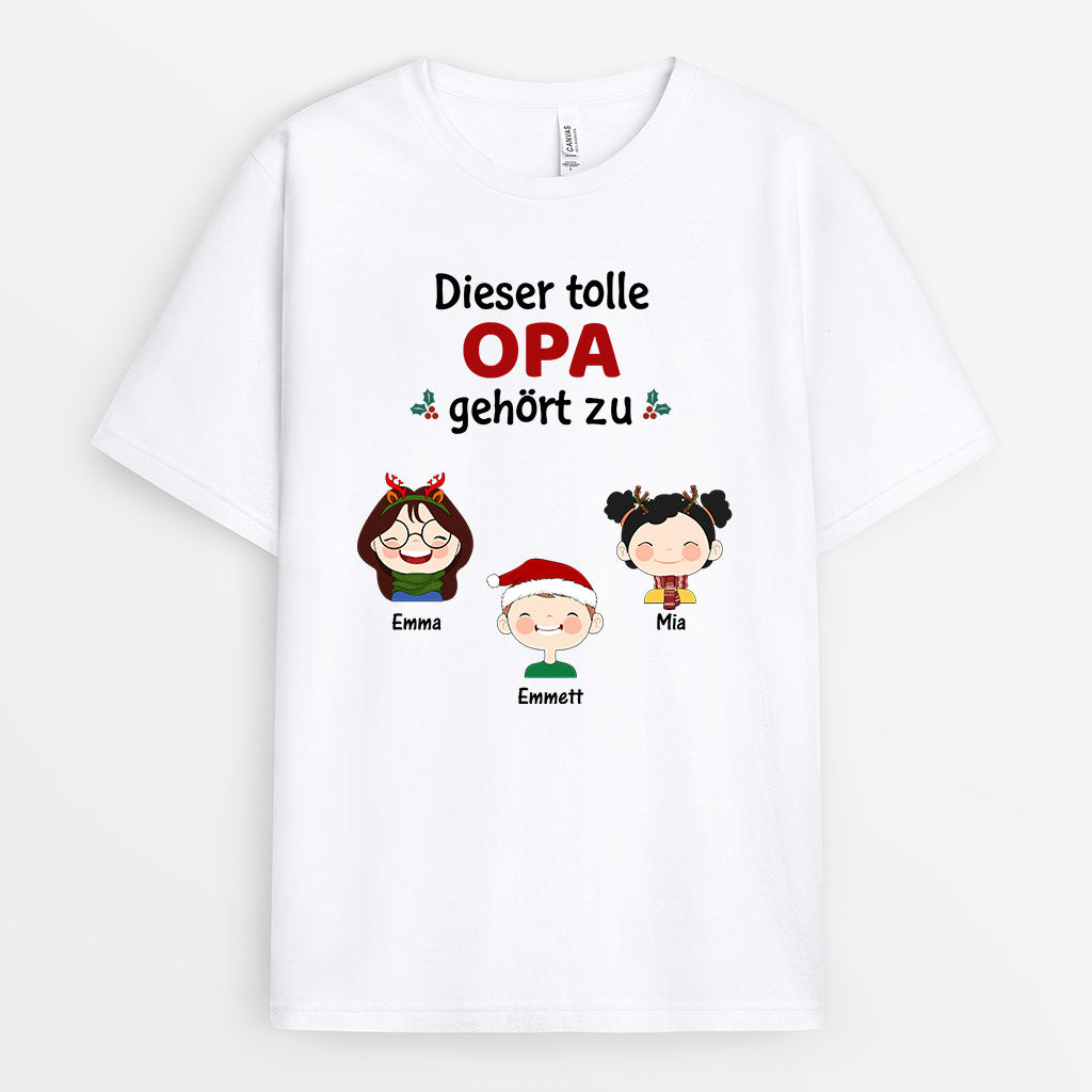 Dieser Tolle Opa Gehört Zu... - Personalisierte Geschenke | T-Shirt für Papa/Opa