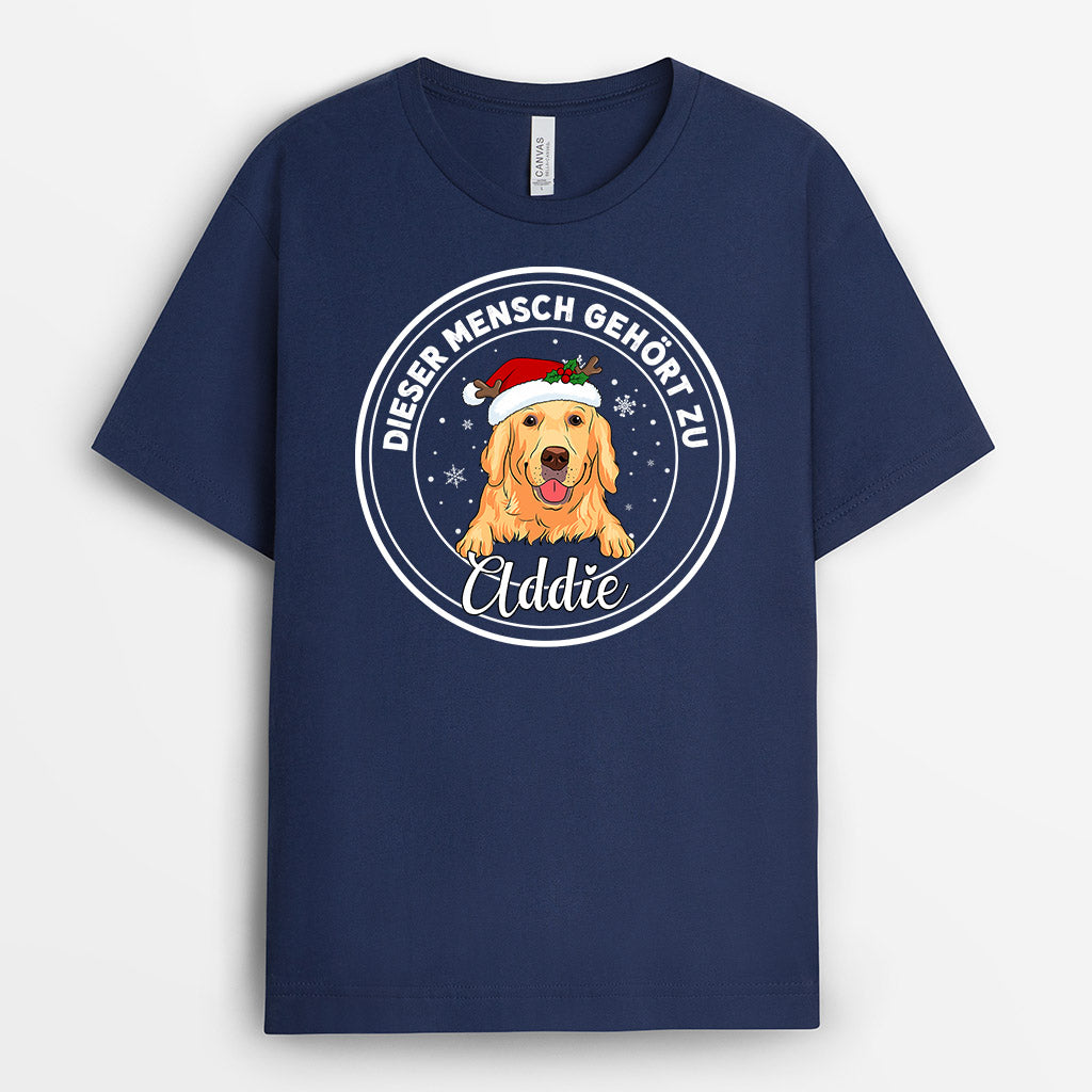 0499AGE2 Personalisierte Geschenke T Shirt Hund Hundebesitzer Hundemama