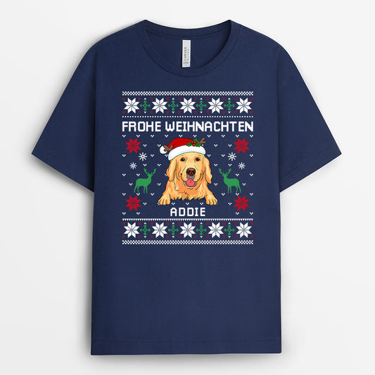 0506AGE2 Personalisierte Geschenke T shirt Hunde Hundebesitzer Hundeliebhaber Weihnachten