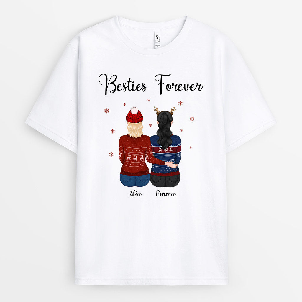 Besties Forever - Personalisierte Geschenke | T-Shirt für Besties/Beste Freundin