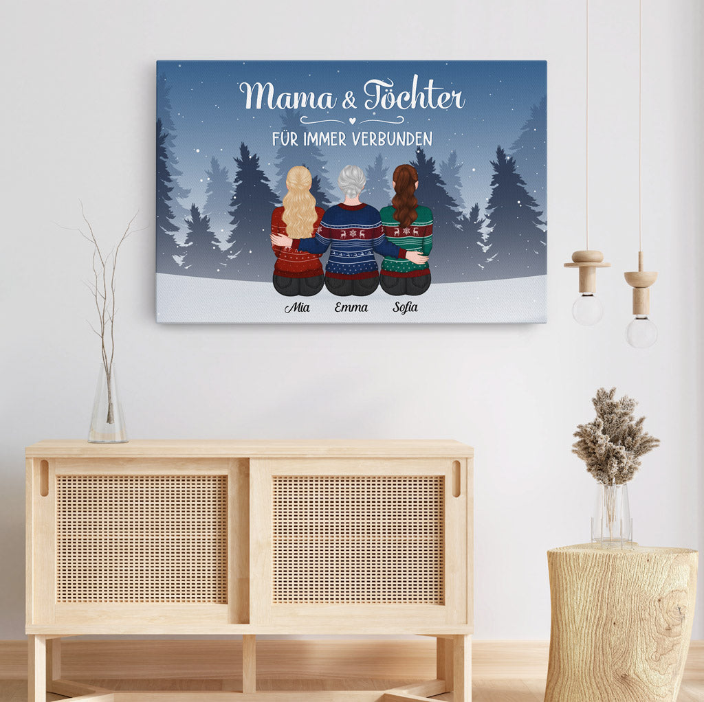 0512CGE3 Personalisierte Geschenke Leinwand Tochter Mama Weihnachten