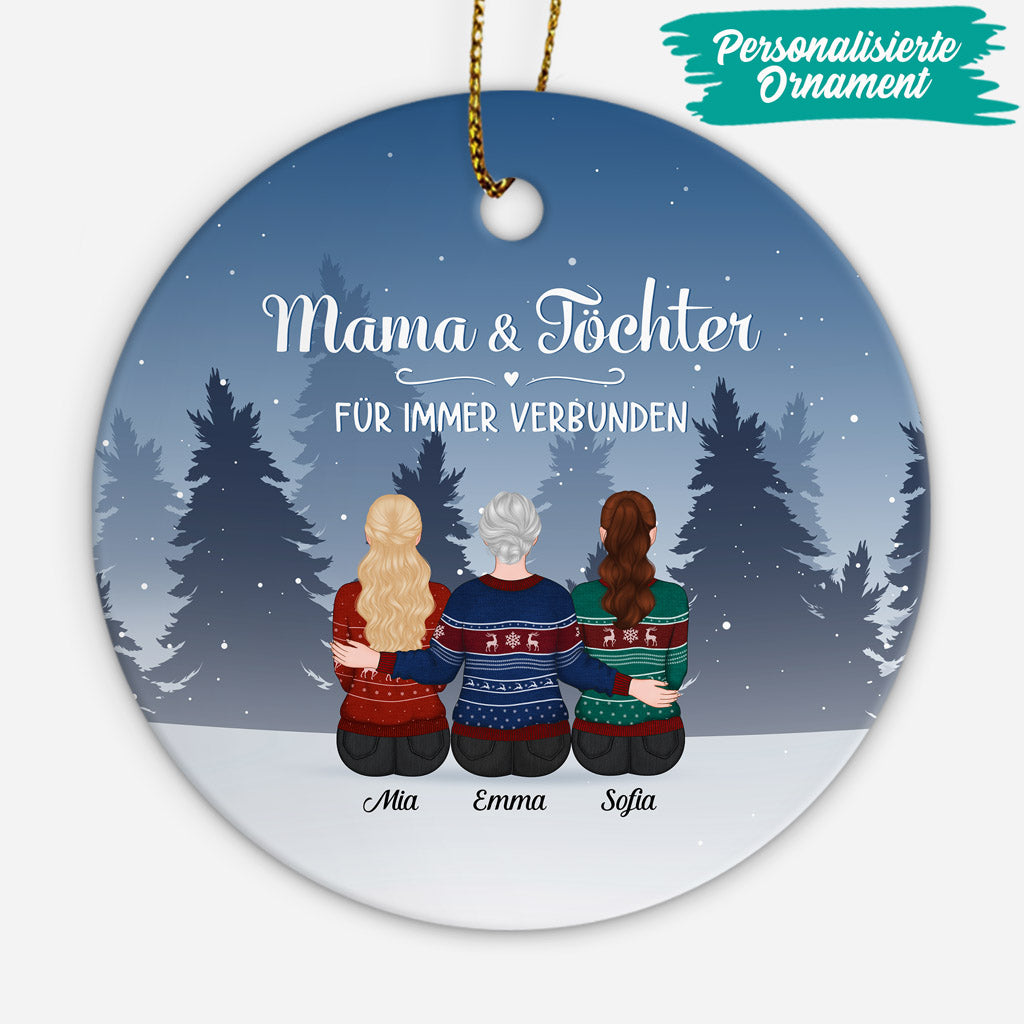 0512OGE2 Personalisierte Geschenke Ornament Tochter Mama Weihnachten