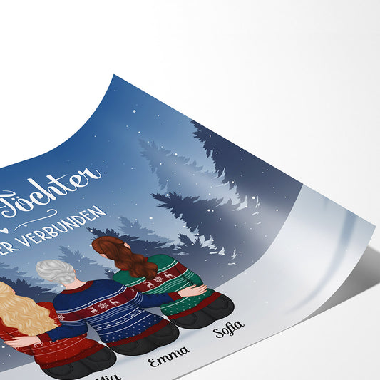 0512SGE2 Personalisierte Geschenke Poster Tochter Mama Weihnachten