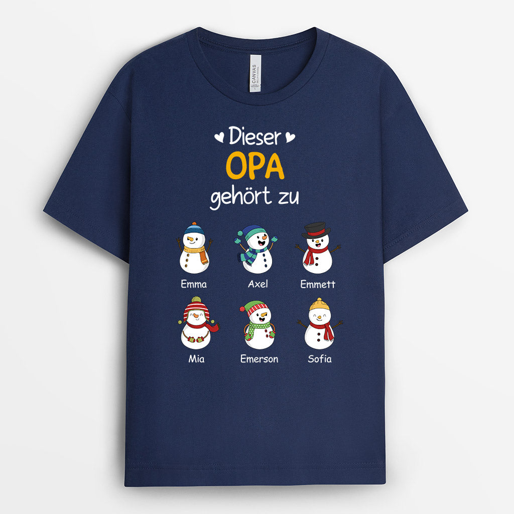 Dieser Opa Gehört Zu... - Personalisierte Geschenke | T-Shirt für Opa/Papa
