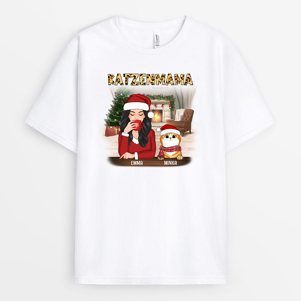 Katzenmama - Personalisierte Geschenke | T-Shirt für Katzenbesitzer