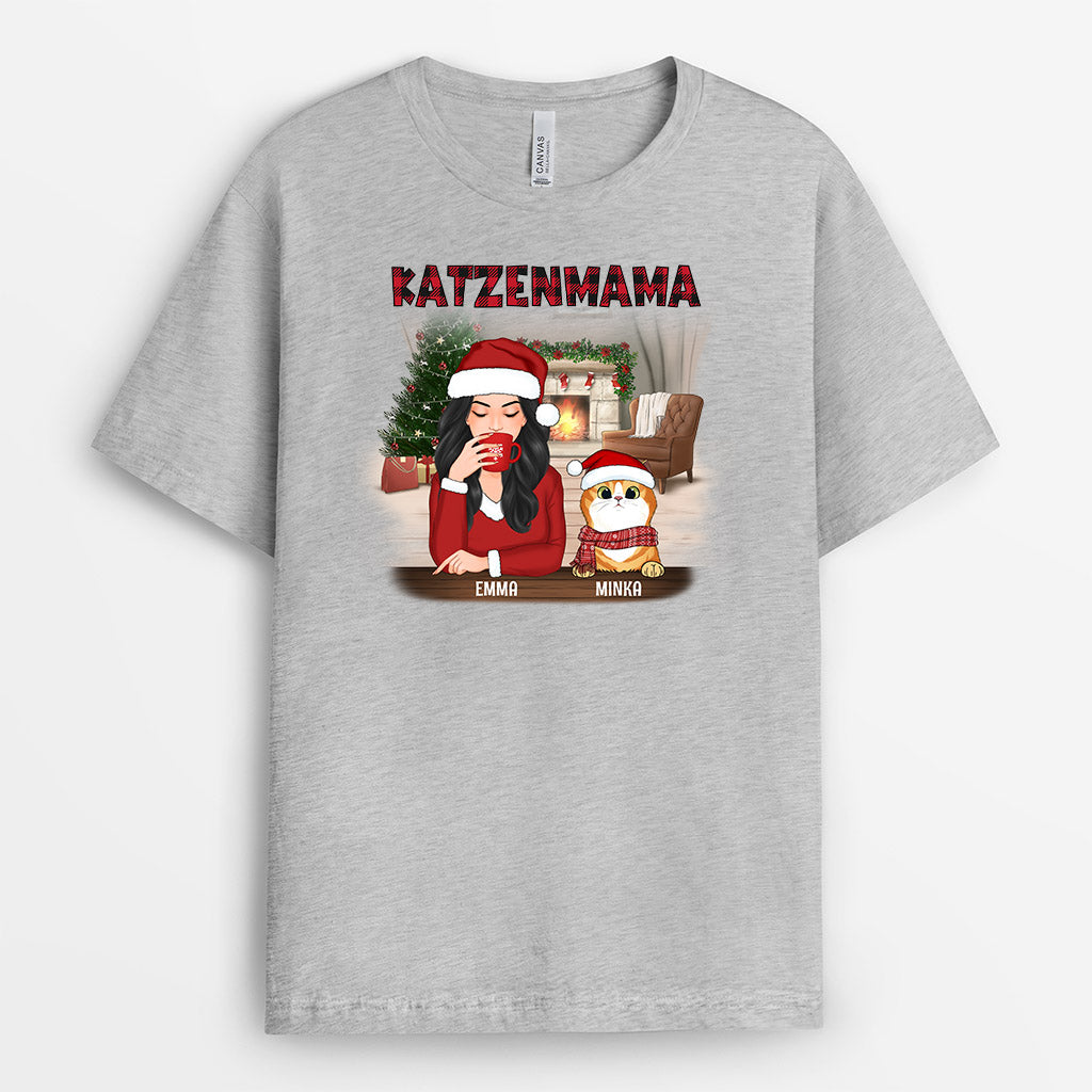 0542AGE2 Personalisierte Geschenke T Shirts Katzen Oma Mama