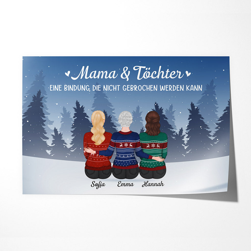 Mama Und Tochter - Personalisierte Geschenke | Poster für Mama/Oma