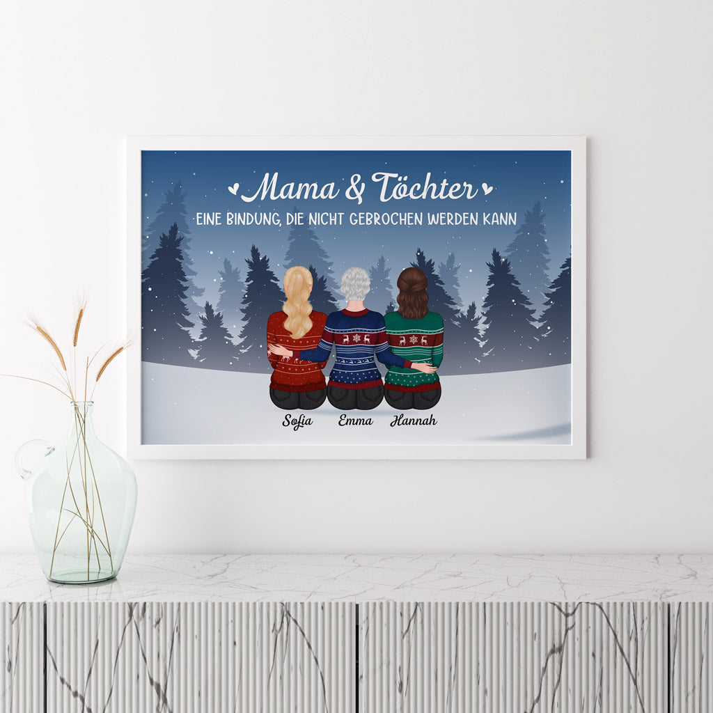 0549SGE3 Personalisierte Geschenke Poster Tochter Mama Oma Weihnachten
