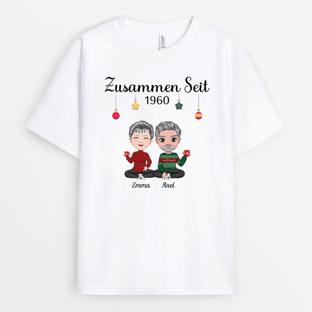 0557AGE2 Personalisierte Geschenke T Shirts Frau Mann Paare Parchen Weihnachten