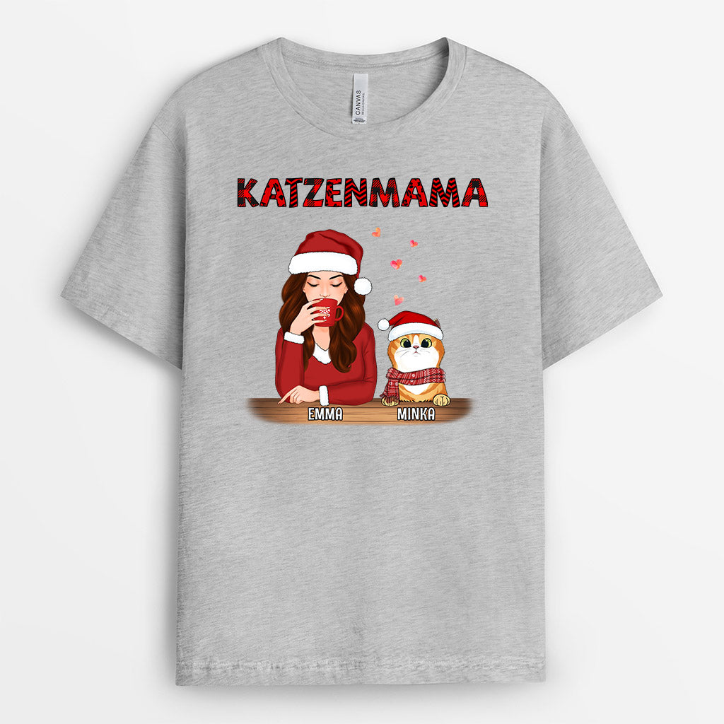0558AGE2 Personalisierte Geschenke T Shirts Katzen Oma Mama