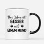 0561MGE2 Personalisierte Geschenke Tasse See Frau Hund Hundebesitzer