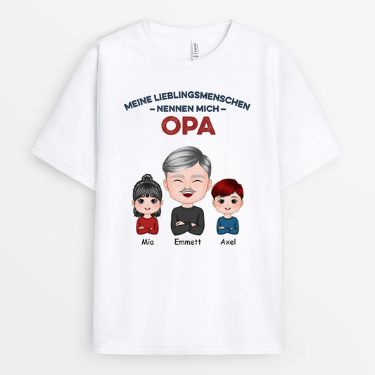 0564AGE2 Personalisierte Geschenke T Shirt Kinder Emkelkinder Papa Opa Weihnachten