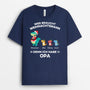 0583AGE1 Personalisierte Geschenke T Shirt Saurus Kinder Opa Papa Weihnachten