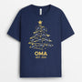 0589AGE1 Personalisierte Geschenke T Shirt Weihnachtsbaum Herzen Mama Oma Papa Opa Weihnachten