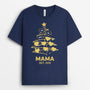 0589AGE3 Personalisierte Geschenke T Shirt Weihnachtsbaum Herzen Mama Oma Papa Opa Weihnachten