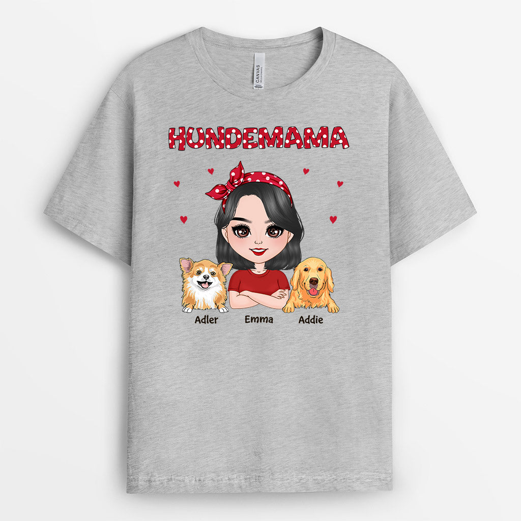 0607AGE1 Personalisierte Geschenke T Shirt Hunde Hundebesitzer Hundeliebhaber Hundemama