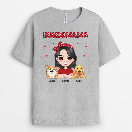 0607AGE1 Personalisierte Geschenke T Shirt Hunde Hundebesitzer Hundeliebhaber Hundemama