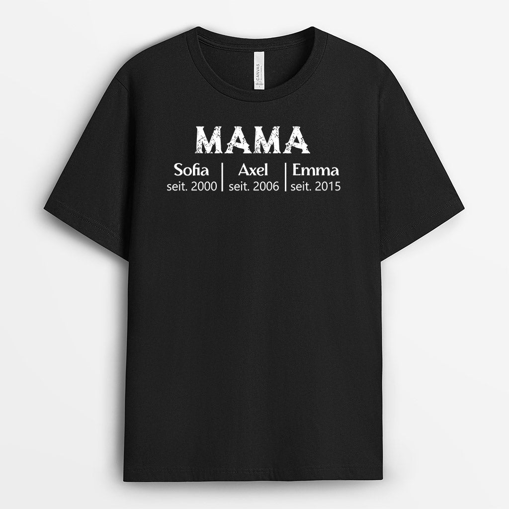 0617AGE1 Personalisierte Geschenke T Shirt Kindernamen Mama Oma Vatertag