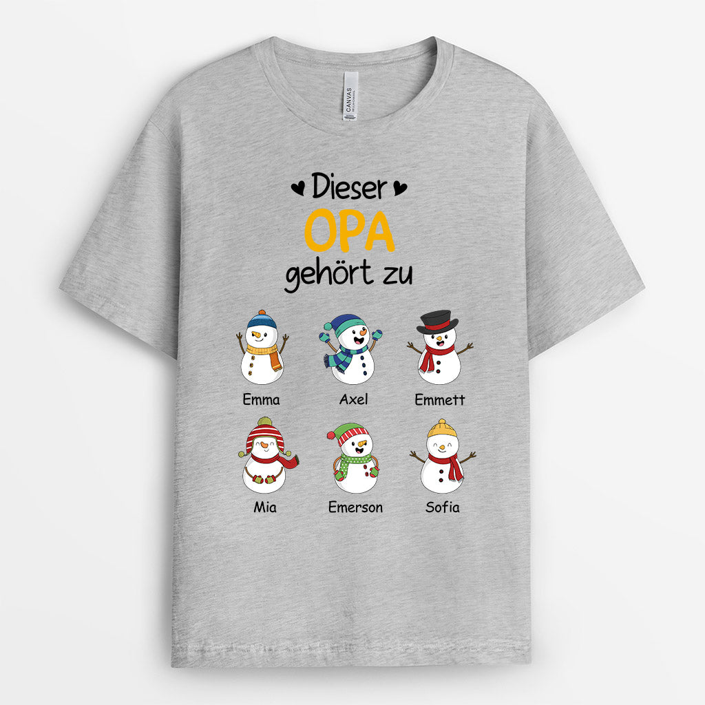 0624Age1 Personalisierte Geschenke T Shirt Kinder Papa Opa Weihnachten