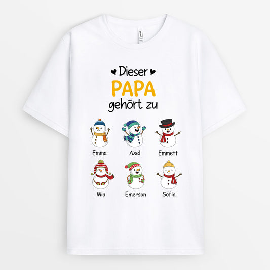 0624Age2 Personalisierte Geschenke T Shirt Kinder Papa Opa Weihnachten
