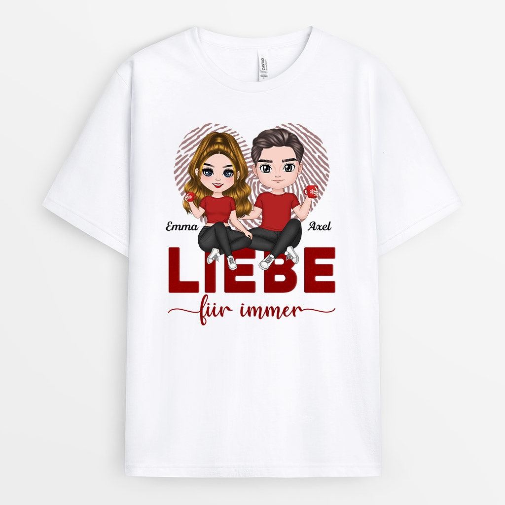 Liebe Für Immer - Personalisierte Geschenke | T-Shirt für Paare/Pärchen Weihnachten