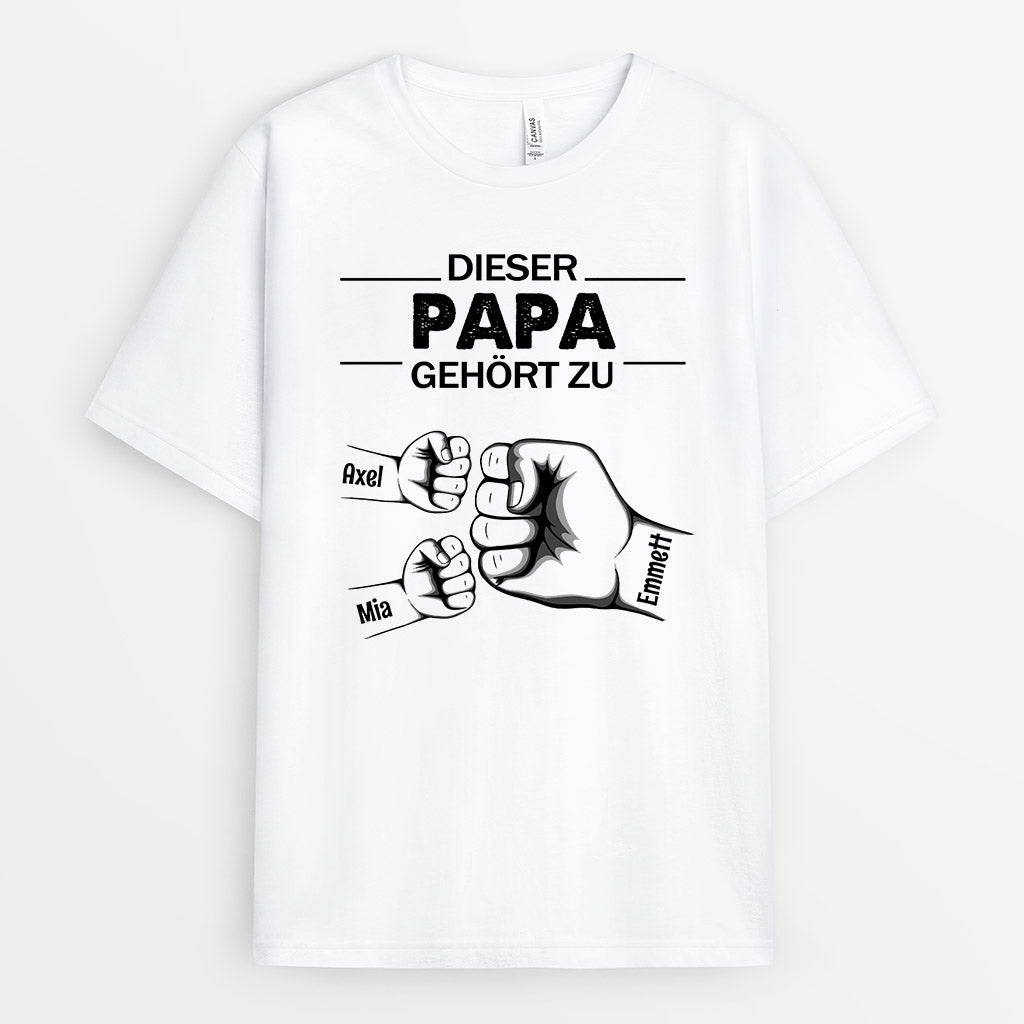 Dieser Opa Gehört Zu - Personalisierte Geschenke | T-Shirt für Papa/Opa